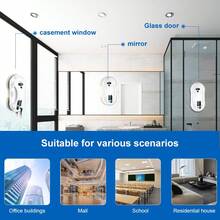 PuRuiKai Automatic Electric Robot Window Cleaner, 65dB Low Noise, Remote Control, Smooth Vacuum, EU Plug, Household Smart Round Window Cleaning Robot - EU C Type Plug(220-240V) - View 6