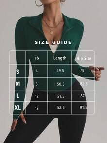 FWH 可调节高领设计，专业剪裁，适合全天活动，多种运动场合，如健身/户外/瑜伽，运动时尚风格，可转换设计，专业运动时尚，带拇指孔训练上衣，修身拉链瑜伽外套（带拇指孔），女士冬季可转换高领训练外套 - 墨綠色 - 查看 3