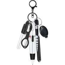 Best-Selling Nurse Pen Set, A Set Of 6 Nurse Pens Includes A Marker Pen, A Pen With A Light, A Retractable Ballpoint Pen, A Foldable Scissors, An ID Card Holder And A Lanyard.