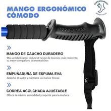 Par De Bastones Trekking Plegable Senderismo Escalar Caminar - Negro - Ver 5