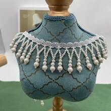 手工串珠仿珍珠流苏吊坠DIY服装蕾丝花边配饰，适用于吊坠链、项圈、婚纱配饰、服装材料、头饰、鞋子DIY用品 - 彩色 - 查看 5