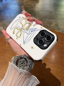 1 件时尚简约马提尼图案防震防滑柔软 TPU + PC 混合材质手机壳适用于 Apple 11/12/13/14/15/16/16 Plus/16 Pro/16 Pro Max - 彩色 - 查看 4