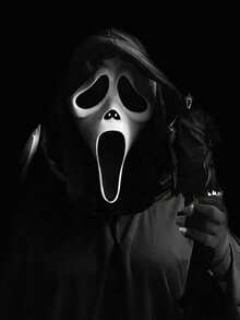 1 件万圣节复活节恐怖成人死亡骷髅尖叫面具剧本杀黎明杀戮尖叫鬼面具适合各种舞会角色扮演万圣节配饰 - 彩色 - 查看 1