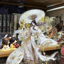 天官赐福亚克力双面立牌 花城与谢怜小说动漫周边 卡通精美桌面摆件 台式电脑机箱摆件 车载摆件 动漫周边 万圣节/圣诞节节日生日礼物送朋友