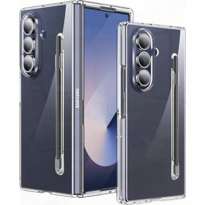 Galaxy Z Fold 7 Case Clear  Fold 7 Pone Case Wit S Pen Older AntiYow Sockof Tranrent  PC Cover  Z7 Fold 5G 2025
