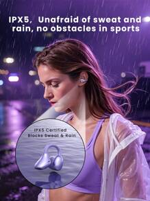 Kinglucky AirClip 开放式耳机佩戴舒适稳固，音效沉浸，50 小时超长电池续航时间，蓝牙 5.4 无线耳塞，轻巧且适合戴眼镜的夹式耳塞，适合通勤全天佩戴 - 均碼 - 查看 5