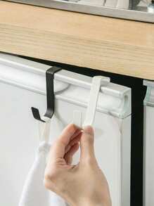 5 件不锈钢挂钩，简易门钩，书桌抽屉架柜门挂钩，可翻转且适用于门和柜门 - 彩色 - 查看 4