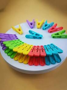 5 件装重型塑料沙滩巾夹 - 可将毛巾、衣服和毯子牢固地固定在晾衣绳或挂架上晾干，衣夹，防风衣夹，大号晾衣夹，用于晾衣绳，用于椅子，特大号塑料衣夹，用于泳池躺椅，用于沙滩椅的安全夹，颜色随机 - 彩色 - 查看 8