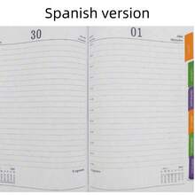 2026 Planner, 365 Days Daily Agenda Notebook, 1pc - 200 Sheets/400 Pages A5, Time Management Journal In English, Spanish, Portuguese