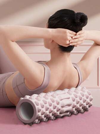 1 件 EVA 泡沫瑜伽滚轴、肌肉放松泡沫滚轴、防滑按摩棒、筋膜球瑜伽柱、深层组织按摩滚轴按摩器、高密度泡沫滚轴、便携耐用，适用于肌肉放松、瑜伽训练、室内健身