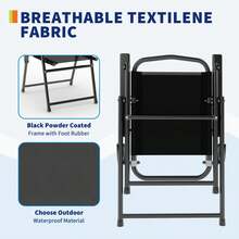 Juego de comedor de exterior de 6 piezas con sombrilla, mesa de patio y 4 sillas plegables con sombrilla, juego de muebles de jardín con sombrillas, mesa de comedor con tablero de vidrio templado. - Negro - Ver 6