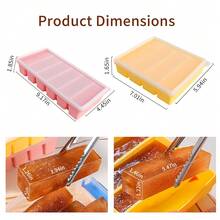 NECOOKS Silicone Soup Freezer Molds, 6-Cavity Freezer Tray With Lid, Ice Cube Trays Large Soup Freezer Containers Molds For Freezing Broth, Sauce, Leftovers - Màu vàng - Xem 7