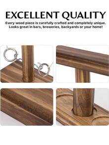 1pc Wooden Throwing Ring Game, Easy To Install, Ready To Play At Any Time, Convenient To Carry, Suitable For Courtyard Games, Bar, Family, Party Throwing Games, And Drinking Props For Festivals, Parties, And Gatherings(Random Delivery Of Styles) - Multicolor - View 6