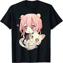 Anime And Cats Lover For Teen Manga Kawaii Graphic T-Shirt
