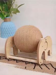 猫抓板剑麻球猫玩具自娱猫抓爪不掉落玩具垂直耐磨猫抓球 - 彩色 - 查看 8