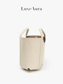 新款休闲日常女士手提包，带缝线装饰，时尚单肩手提包，适合日常、旅行、搭配 - 白色 - 查看 3