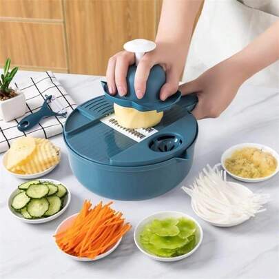Vegetable Cutter Slicer With Basket Fruit Potato Chopper Carrot Vegetable Kitchen Tool