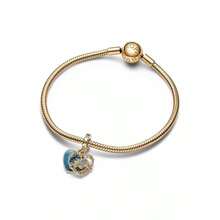 14K Gold-Plated   Heart Charm |  | Women Charm Bracelet - 藍色 - 查看 3
