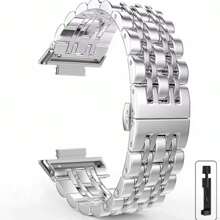 Pulseira de Aço Inoxidável Compatível com Huawei Watch Fit 4/4pro, Pulseira de Relógio Inteligente, Pulseira Compatível com Huawei Fit 3/4/4Pro, Pulseira de Metal