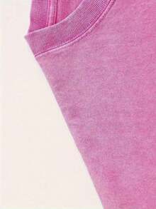 230g Double-Sided Washed, Warrior Battle Printed T-Shirt, High-Quality Wax Printed Cotton Retro Fashion Brand T-Shirt, Men's T-Shirt, Beach Essential, Summer T-Shirt, Holiday Gift, Perfect Gift - 玫紅色 - 查看 4