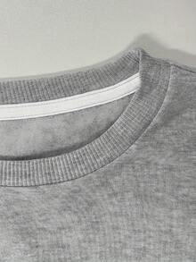 Suéter de Cuello Redondo para Mujer "La Mejor Abuela del Mundo" - Verde Vibrante con Corazones Rojos, Jersey Casual de Otoño y Primavera, Lavable a Máquina, Tejido Cómodo sin Elastizar, Estampado Divertido, Ajuste Relajado - Gris Oscuro - Ver 6