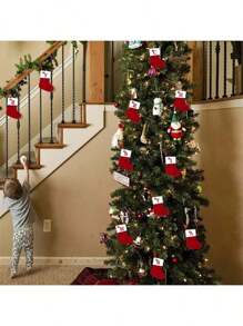 2 PCS Knit Monogram Stockings, Stockings Small Xmas English Letters Hanging Stockings Socks Double Sided Fireplace Hanging Stockings For Party Decoration New Year Party Gift Favors Supplies,Personalized Initial Stocking, Family Holiday Xmas Party Decor Birthday,Christmas, Decor 2025 Home Decor Christmas Decorations Room Decor Winter