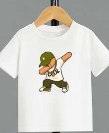 Camiseta para niño de 4 a 15 años de cuello redondo y manga corta con diseño de bear cool, casual y creativa para niño - Blanco - Ver 1