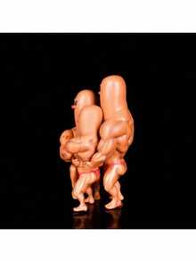 1pc Funny Muscular Man Shaped Figurine, GK, Mole Brothers, Humorous Decorations, Anime Figure, Desktop Decor, Gift, Creative & Interesting