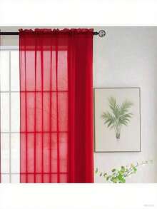 1 tấm rèm vải tuyn 100cm*200cm màu vàng/xanh lá/trắng/đỏ/cam/xanh nước biển, rèm voan mỏng trang trí tiệc, lễ hội, trang trí sinh nhật, sử dụng hàng ngày, nhiều màu sắc - Nhiều màu - Xem 3