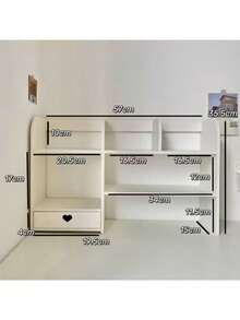 1pc White Wood-Plastic Composite Storage Rack For Bedroom,Living Room,Office, Dorm Desktop Organizer For Cosmetics, Figurines, Books, Pens, Calendar, Lipstick, Facial Mask Etc. Acrylic Ladder Display Stand, 3-Tier Trapezoidal Display Stand, Home Storage Display Stand Jewelry Cosmetics Display Stand, Multi-Layer Organizer Transparent Display Stand Cake Stand Perfume Rack - White - View 12