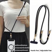 Adjustable Universal Phone Lanyard Strap, Retractable Halter Cord, Durable Anti-Drop Long Phone Chain For Outdoor Use - Multicolor - View 2