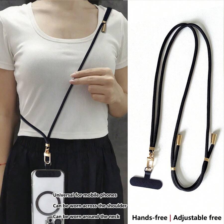 Adjustable Universal Phone Lanyard Strap, Retractable Halter Cord, Durable Anti-Drop Long Phone Chain For Outdoor Use