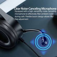 Headphones E06 Memory Foam Zero Pressure Ear Pads 12 Hours Of Wear Without Fatigue Lenovo-Level Call Noise Reduction Anti-Winding And Anti-Stretching Wire Single-Ear Customer Service Headset Black Type-C - Black Type-c - View 4
