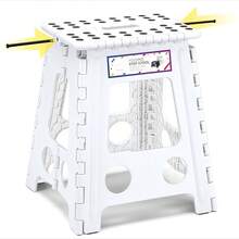 1 Pack 40cm Tritthocker Klappbar - Weiß Faltbarer Hocker Tritthocker Tragbarer Klapphocker Faltbar Tritt Klappbar Falthocker Badhocker Klappstuhl Fußhocker bis 136kg für Erwachsenen - Weiss - Übersicht 2