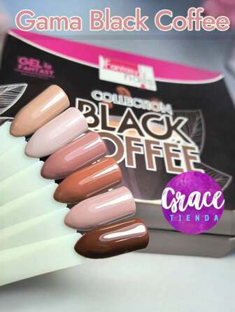 COFFE Gama de Gel Semipermanente Fantasy Nails, Gama Geles Uso profesional