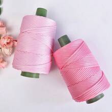 1件6mm超粗轻质冰麻线粗空心冰丝线手工编织钩花夏季清凉帽帽袋靠垫夏季专用线 - 彩色 - 查看 1