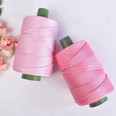 1件6mm超粗轻质冰麻线粗空心冰丝线手工编织钩花夏季清凉帽帽袋靠垫夏季专用线