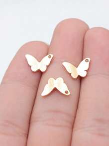 40 件 13x8 毫米（0.51x0.31 英寸）蝴蝶吊坠，适用于手链、项链、耳环、珠宝制作、珠宝工艺品配件