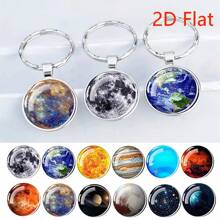 1pc 8 Planets & Moon Galaxy Crystal Glass Keychain Pendant Keyring, Gift & Souvenir School Car Accessories Cute Goth Y2k - Universe Planet - View 13