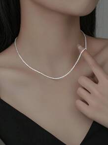 1 件闪耀星空小众设计时尚性感简约个性化风格精致颈链，适合日常佩戴、聚会和派对