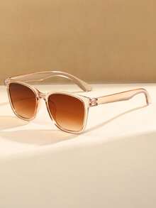 1/3pcs Korean Style Ins Vacation Rectangular Frame Fashion Women Decorative Glasses, Suitable For Summer Beach Bonfire Party, Gifts, Retro Street Style, Driving, Outdoor Travel, Party, Stage Performance, Back To School Season, Party Holiday Accessories - Multicolor - View 8