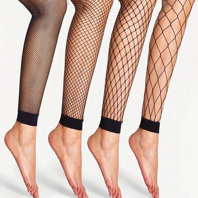 어망 디자인 팬티스타킹 4켤레