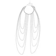 镶钻长流苏项链，肩链 - 款式3金色 - 查看 6