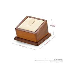 Oirlv 木质戒指架方形绒布戒指托盘情侣戒指展示架珠宝摄影道具求婚仪式氛围婚庆用品珠宝店展示架奢华格调 - 彩色 - 查看 9