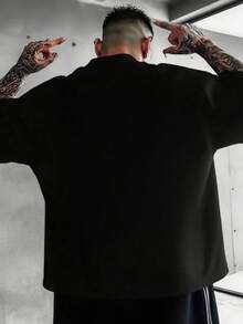 180 Pure Cotton Black T-Shirt Graphic Print For Fly Girls OnlyY2K Style Vintage T-Shirts Graphic For Men Women Kids Family Letter New Streetwear Clothing Harajuku T-Shirts Cotton Half Sleeve Tees Tops Tshirts Casual Classic Crewneck DesignTees - 黑色 - 查看 3