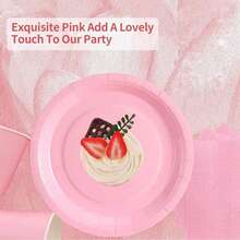 10pcs/20pcs/50pcs,LightPink PaperPlates And Napkins, Pink Disposable Plates Suit Pink Tableware, Pink Party Decorations Bath Graduate Day Party Supplies Paper Tray Dinner Dessert Tray Decorative Paper Tray Bulk Party, Holiday, Picnic