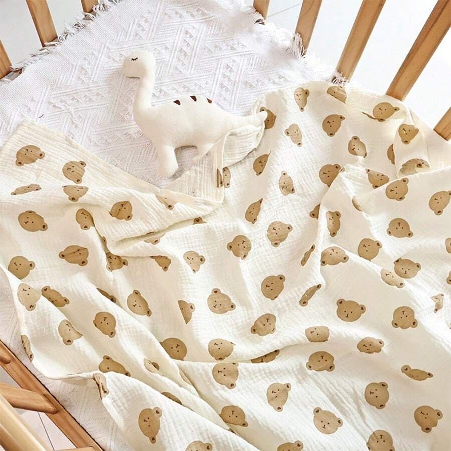 1 件柠檬图案平纹细布婴儿襁褓毯、婴儿车罩、新生儿接收毯（适用于男孩和女孩）、中性婴儿襁褓包、儿童房床上用品、婴儿浴巾被子轻便毯