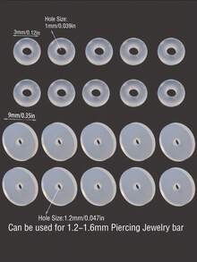 20pcs/set Clear Round Nose Ring Accessory Popular Piercing Body Jewelry Gift For Women & Men - Clear - View 11