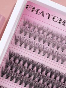 240/222 szt. puszystych, pojedynczych kępek rzęs o dużej pojemności, 10-14 mm, sztuczne rzęsy D Mix, zestaw do przedłużania rzęs DIY z klejem do rzęs, płyn do demakijażu, pęseta, do łatwej aplikacji i długotrwałego efektu w domu, zestaw do przedłużania rzęs, zestaw rzęs