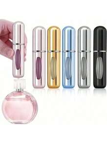 1/3/5/10/15pcs Portable Perfume Travel Refillable Bottle, 5ml Travel Size Atomizer Dispenser, Pocket Purse Perfume On The Go Container, Spray Bottles For Traveling